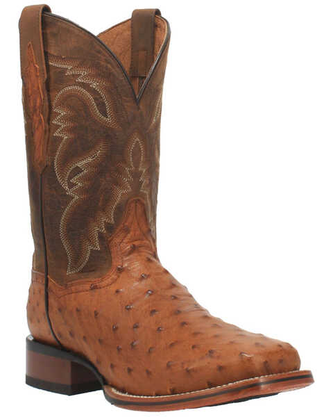 Dan Post Men's Brown Alamosa Western Boots - Wide Square Toe, Brown, hi-res