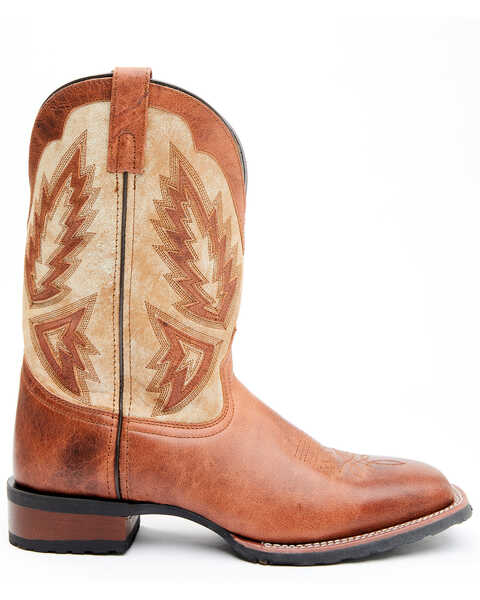 Image #2 - Laredo Men's Koufax Western Boots - Broad Square Toe, Brown, hi-res