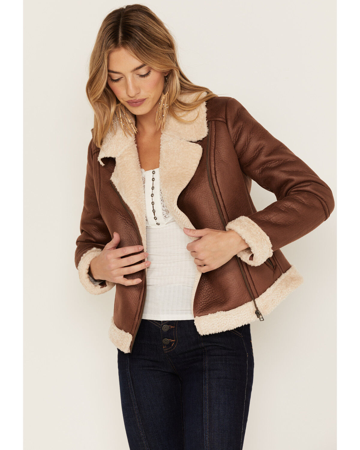 Image #2 - Idyllwind Women's Faux Leather & Shearling Jacket, , hi-res