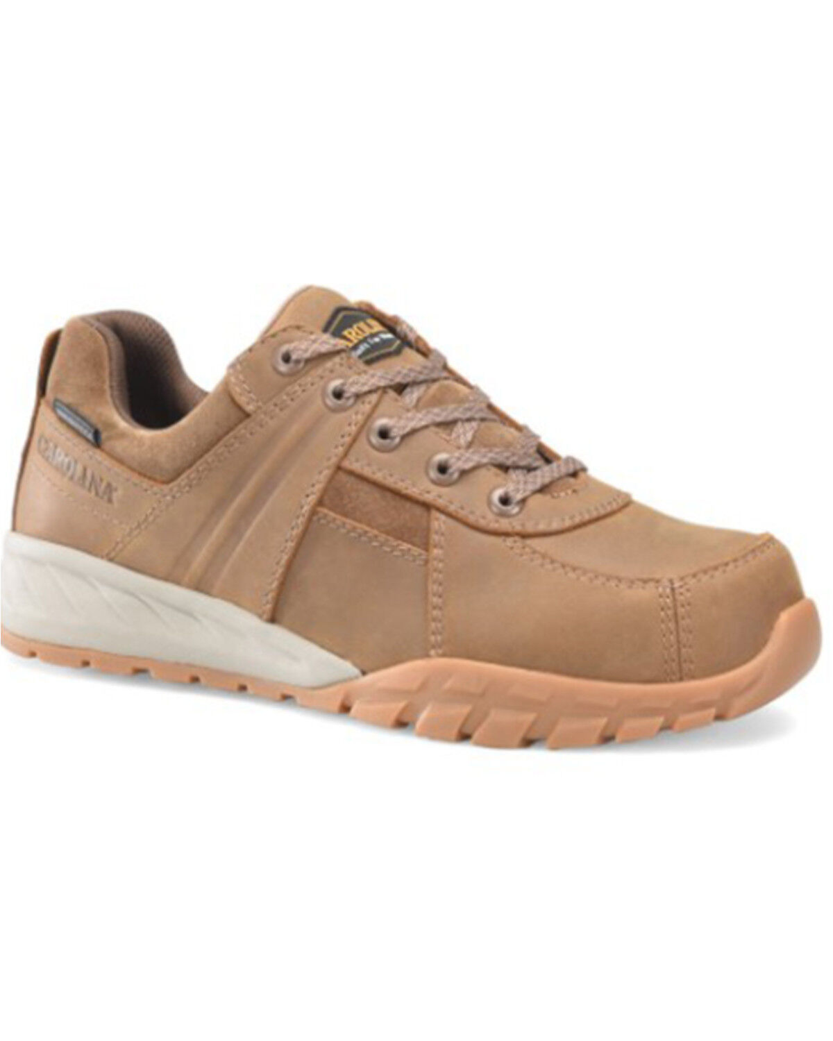 Image #1 - Carolina Men's Waterproof Force Lace-Up Oxford Work Shoes - Composite Toe, Brown, hi-res