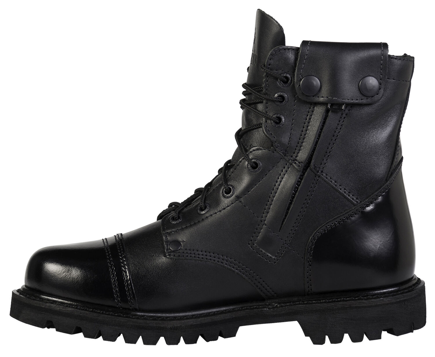 Image #3 - Rocky Men's Side Zipper Duty Boots, Black, hi-res