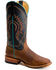 HorsePower Men's Bison Western Boots - Wide Square Toe, Brown, hi-res