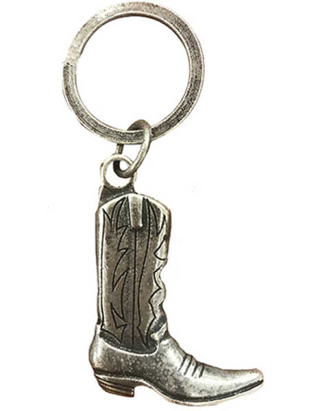 Cody James Men's Cowboy Boot Keychain, Silver, hi-res