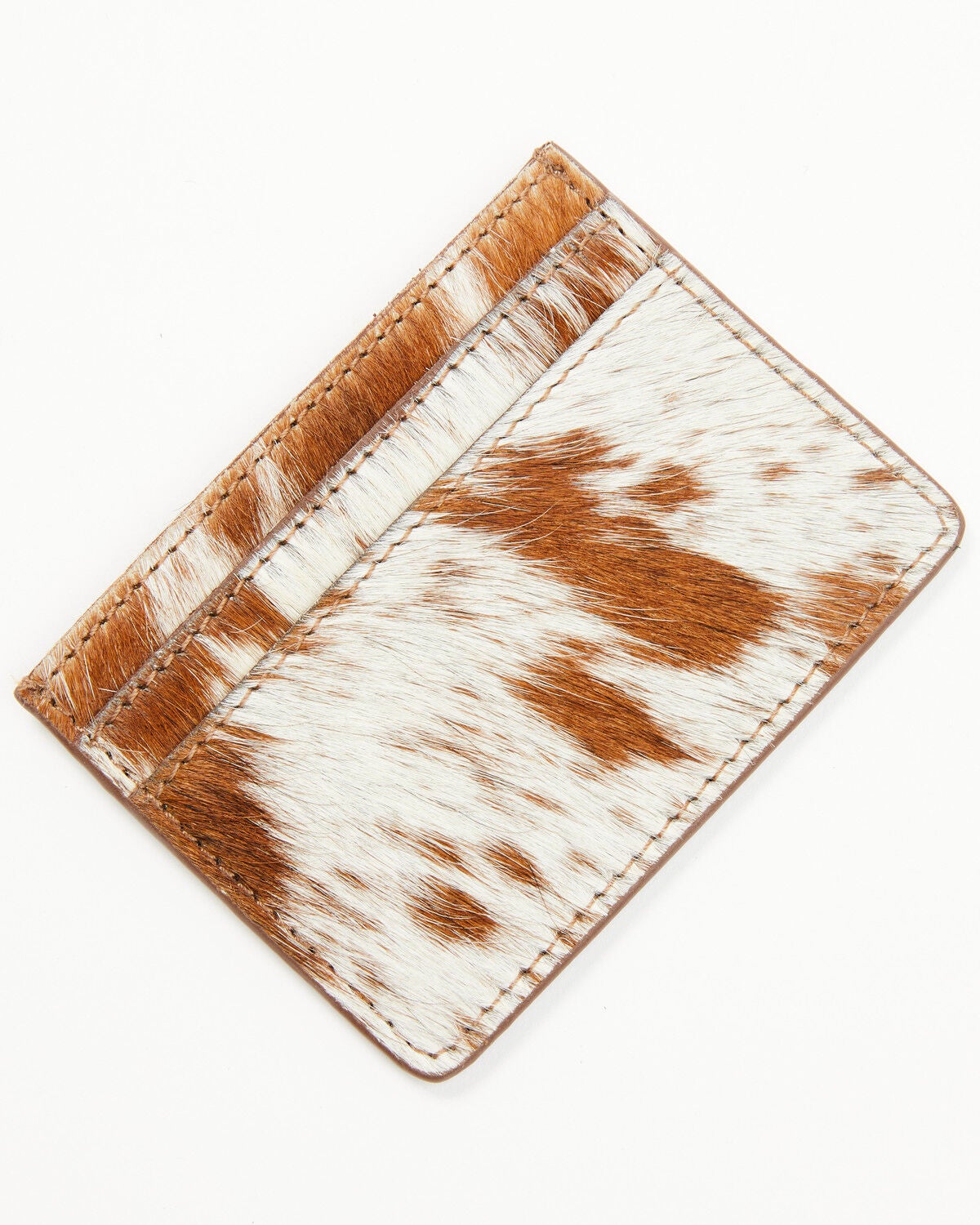 Shyanne Women's Meadow Hairon Leather Credit Card Wallet, Brown, hi-res