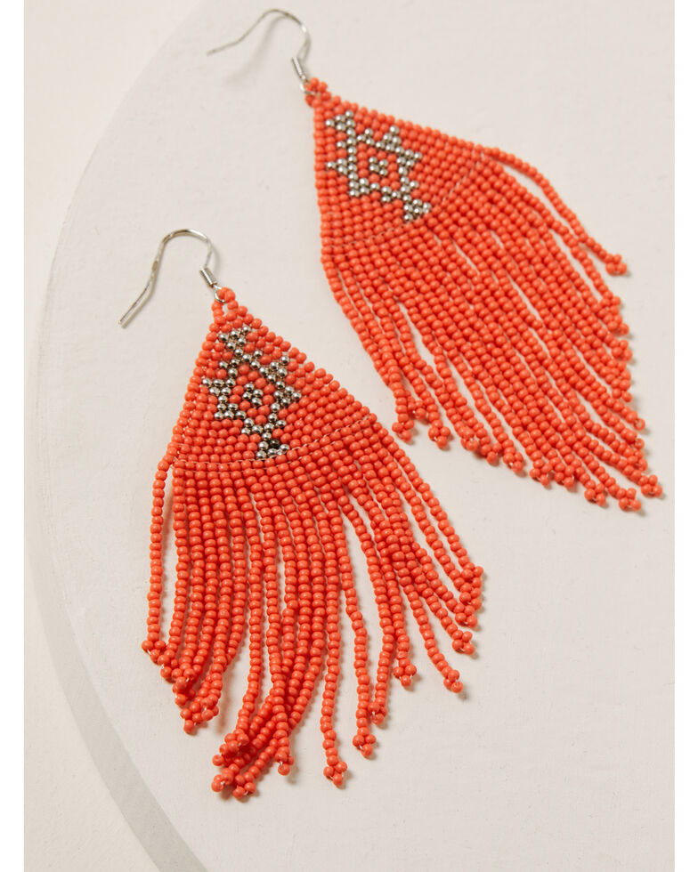 Idyllwind Women's Beaded You To It Coral Earrings, Coral, hi-res