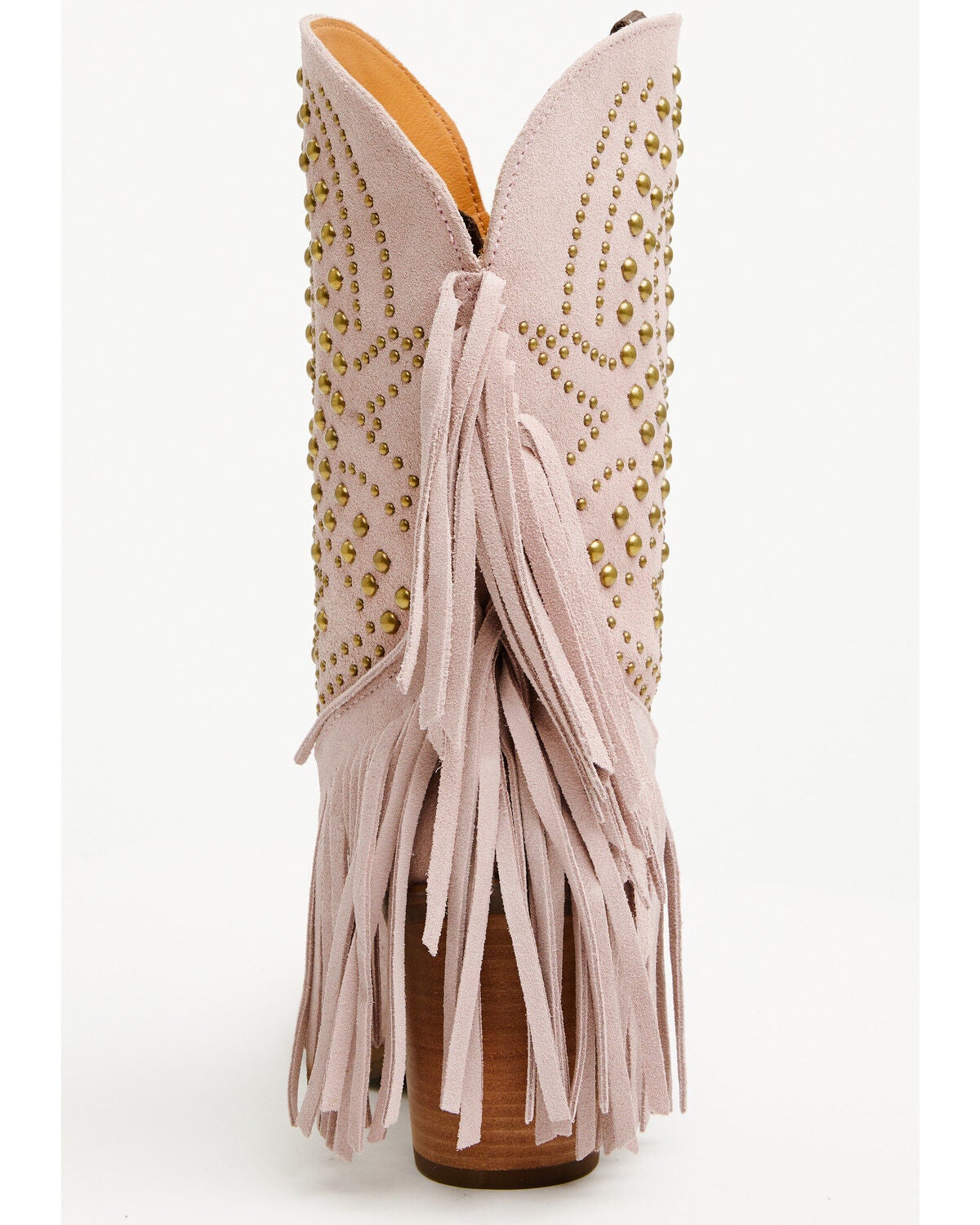 Image #5 - Dingo Women's Star Power Fringe Studded Western Boots - Snip Toe, Pink, hi-res