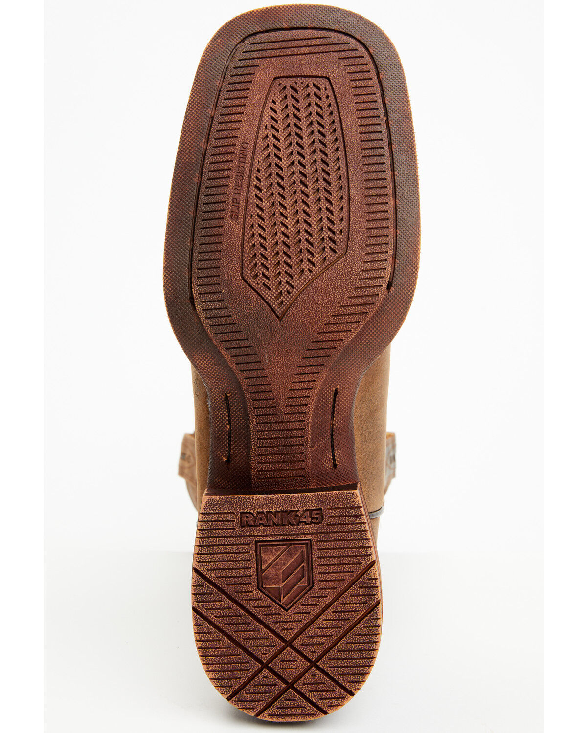 Image #7 - RANK 45® Men's Warrior Performance Western Boots - Broad Square Toe, Coffee, hi-res