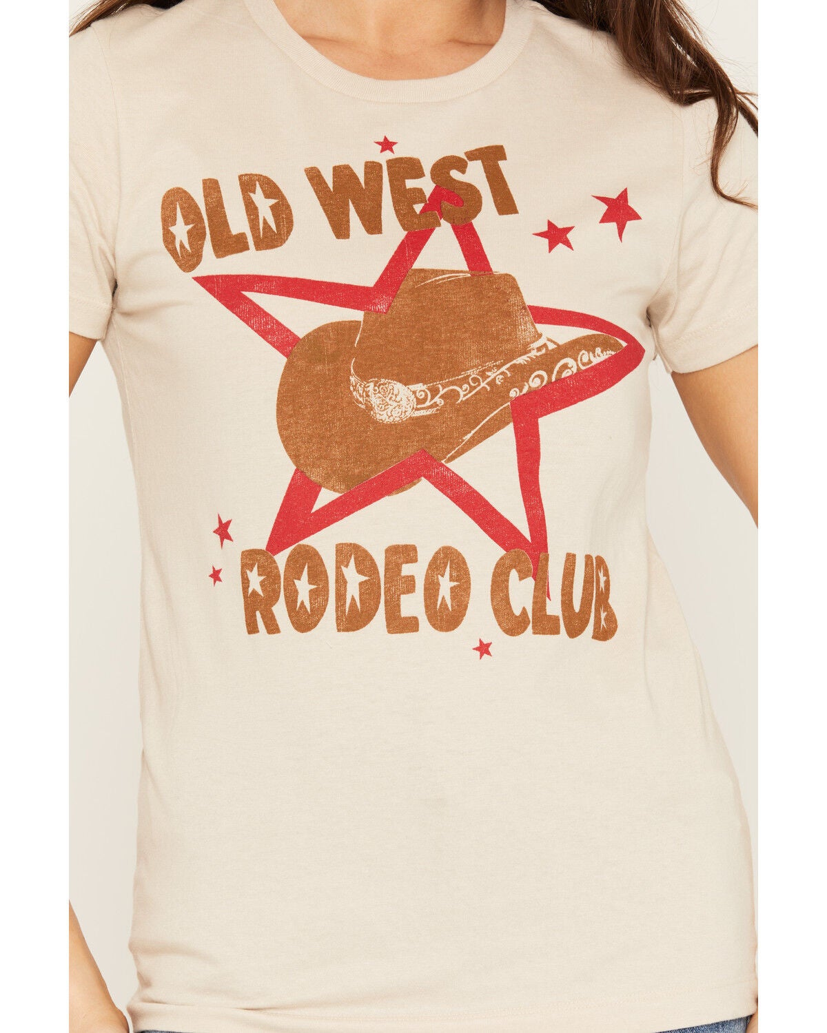 Image #3 - Day Dreamer Women's Old West Slim Fit Graphic Tee, Cream, hi-res