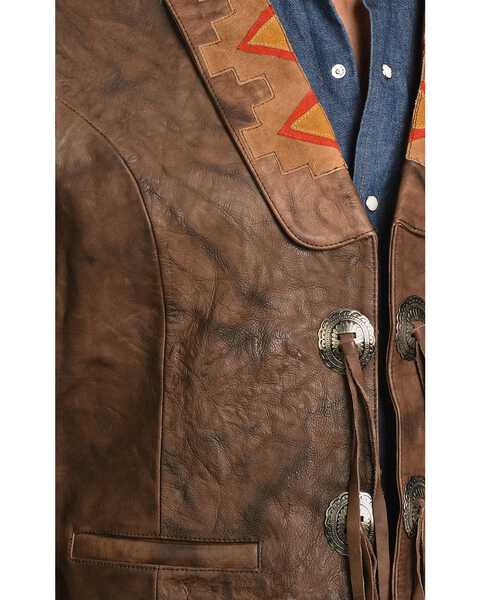 Kobler Circle of Life Leather Vest, Acorn, hi-res