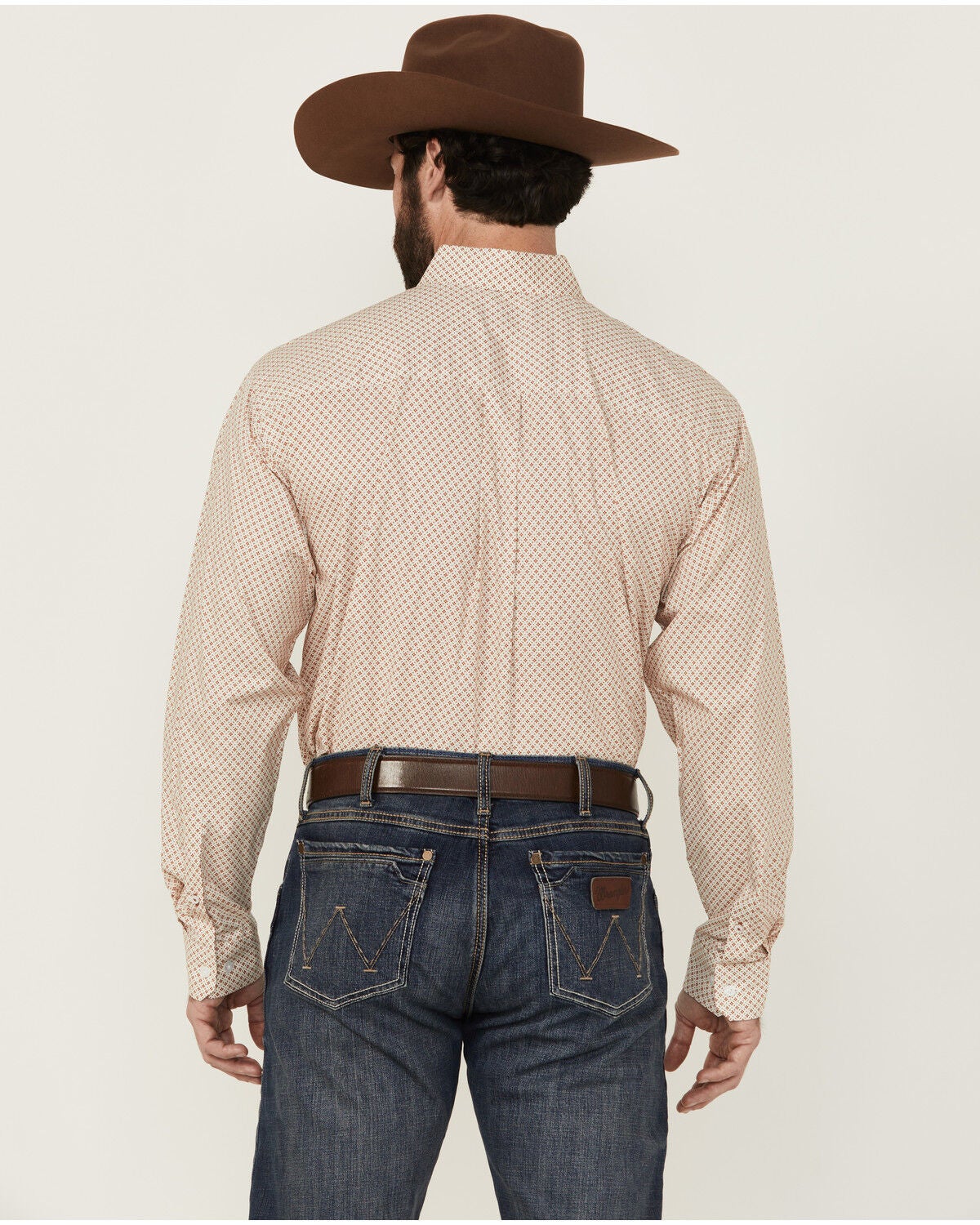 Image #4 - Cinch Men's Geo Print Long Sleeve Button-Down Stretch Western Shirt, Cream, hi-res