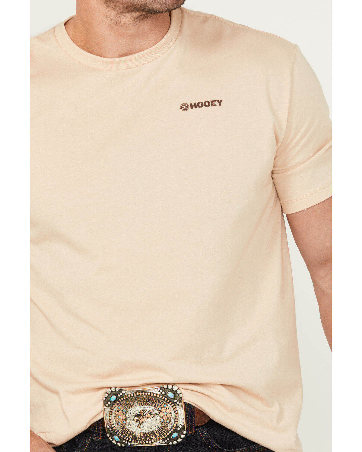 Image #4 - Hooey Men's Western OG Short Sleeve Graphic T-Shirt, Tan, hi-res