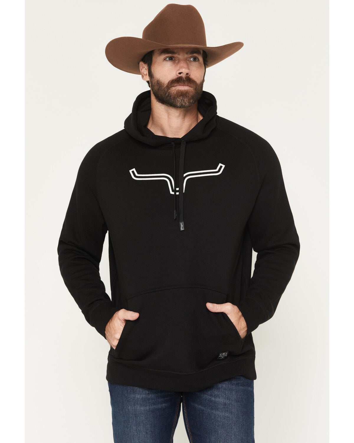 Kimes Ranch Men's Outlier Logo Hooded Sweatshirt, Black, hi-res