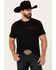 Image #1 - Howitzer Men's Never Fight Alone Short Sleeve Graphic T-Shirt, Black, hi-res