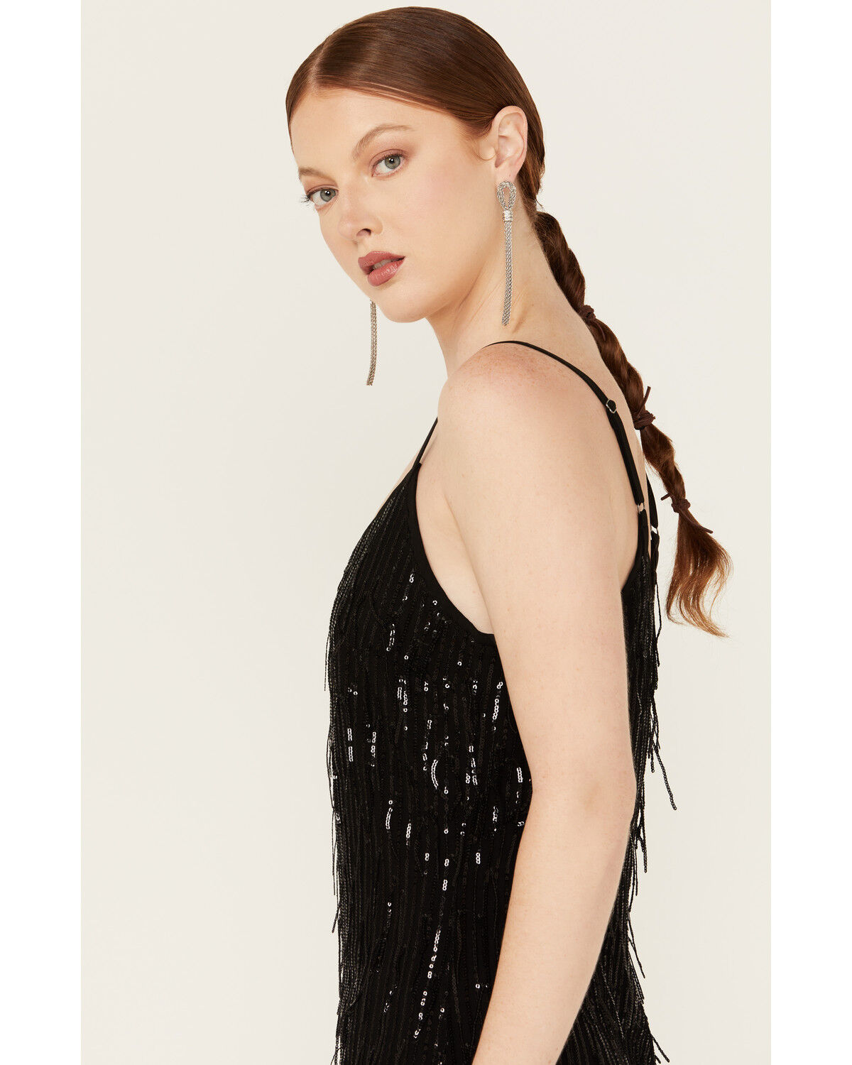 Image #2 - Shyanne Women's Fringe Slip Mini Dress, Black, hi-res