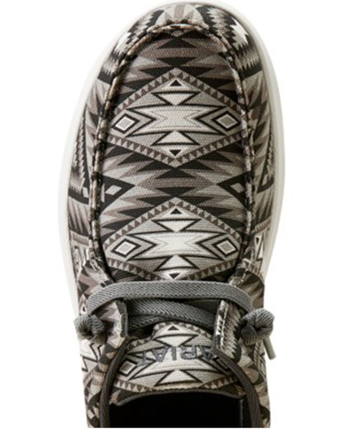 Image #4 - Ariat Men's Hilo Stretch Lace Casual Shoes - Moc Toe, Grey, hi-res