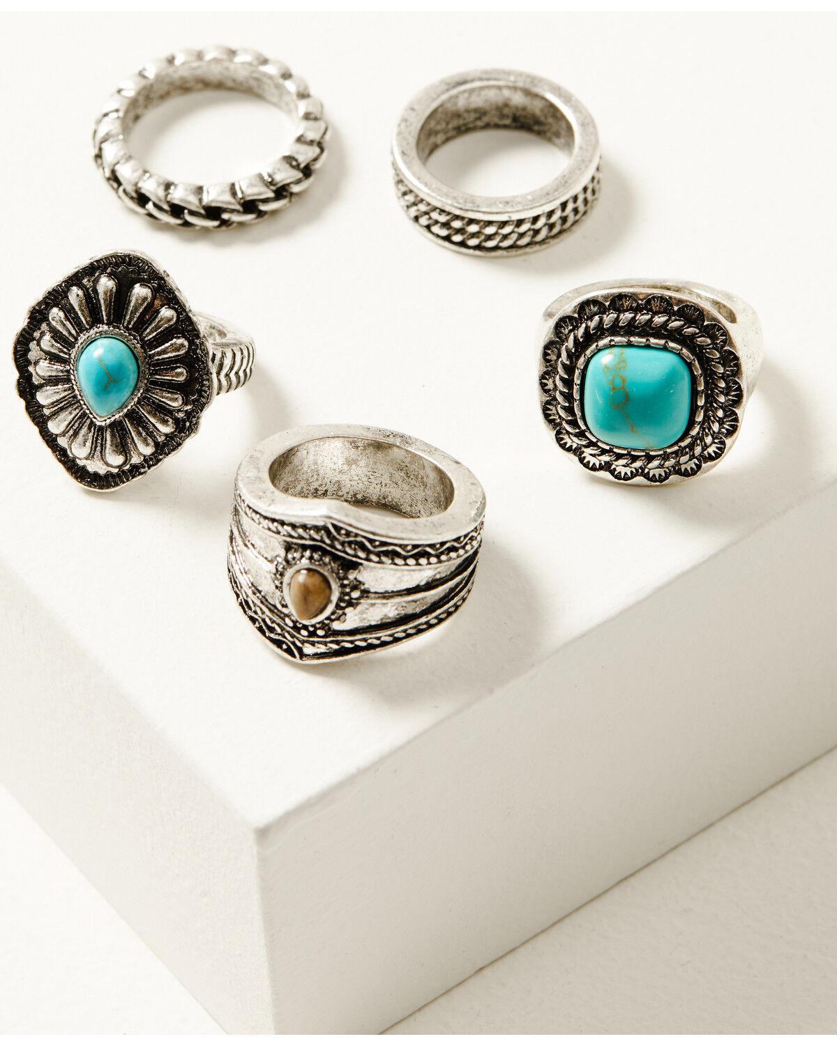 Image #1 - Idyllwind Women's Kimble Ring Set - 5 Piece, Silver, hi-res