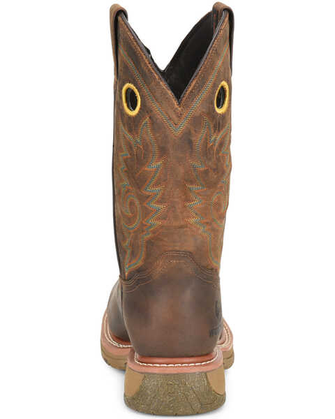 Image #4 - Double H Men's Elijah Western Work Boots - Composite Toe, Brown, hi-res