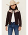 Image #1 - Shyanne Girls' Southwestern Print Softshell Jacket, Chocolate, hi-res