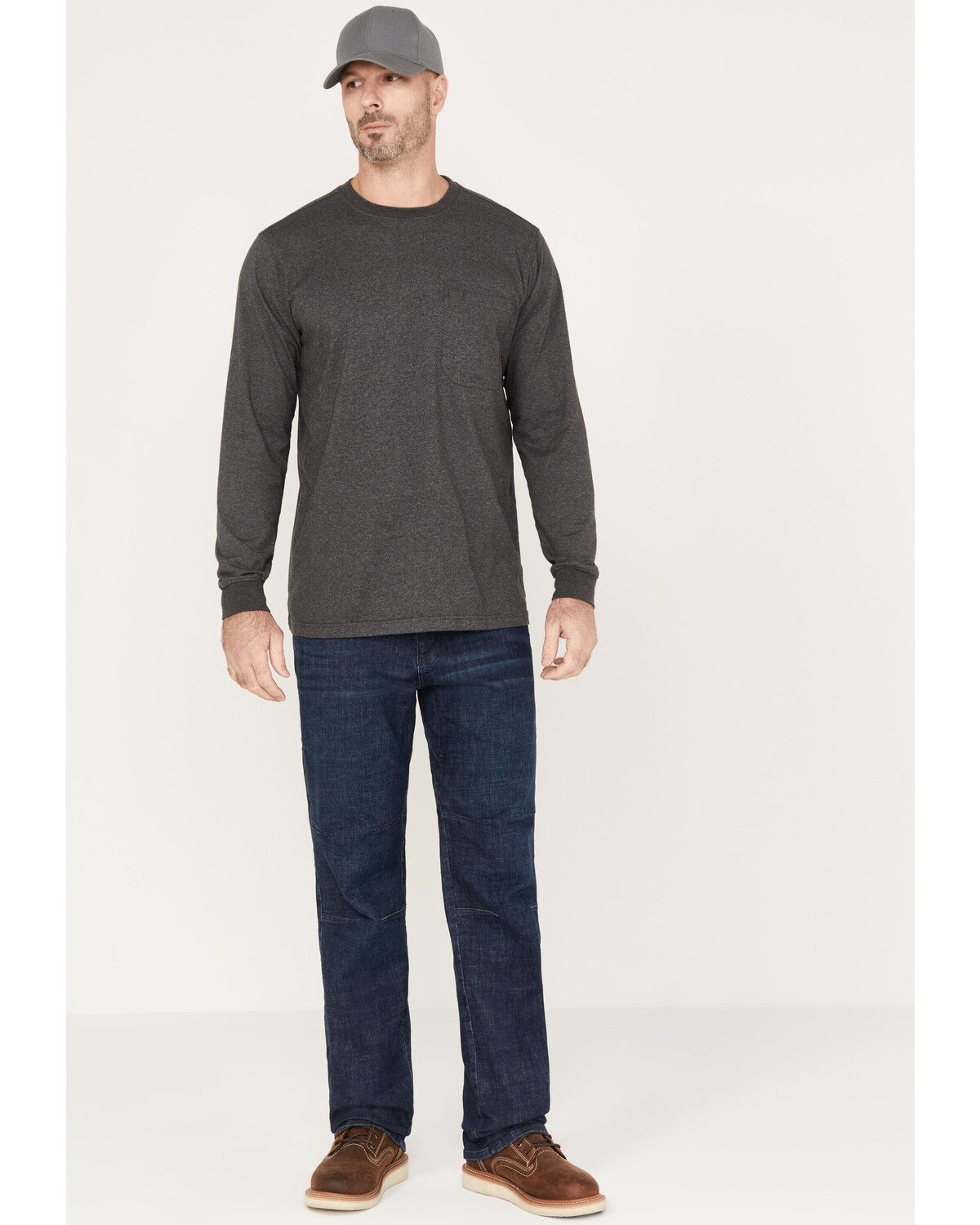 Image #1 - Hawx Men's Washed Stretch Work Jeans, Indigo, hi-res