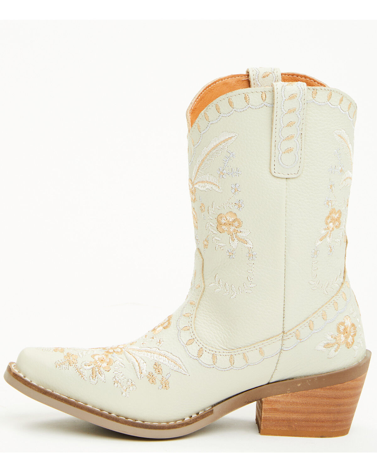 Image #3 - Dingo Little Girls' Full Bloom Western Boots - Snip Toe, White, hi-res