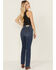 Image #3 - Idyllwind Women's Ellwood Dark Wash High Rise Patch Bootcut Super Stretch Denim Jeans, Dark Wash, hi-res