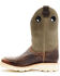 Image #3 - Double H Men's Domestic Roper Western Work Boots - Soft Toe, Brown, hi-res