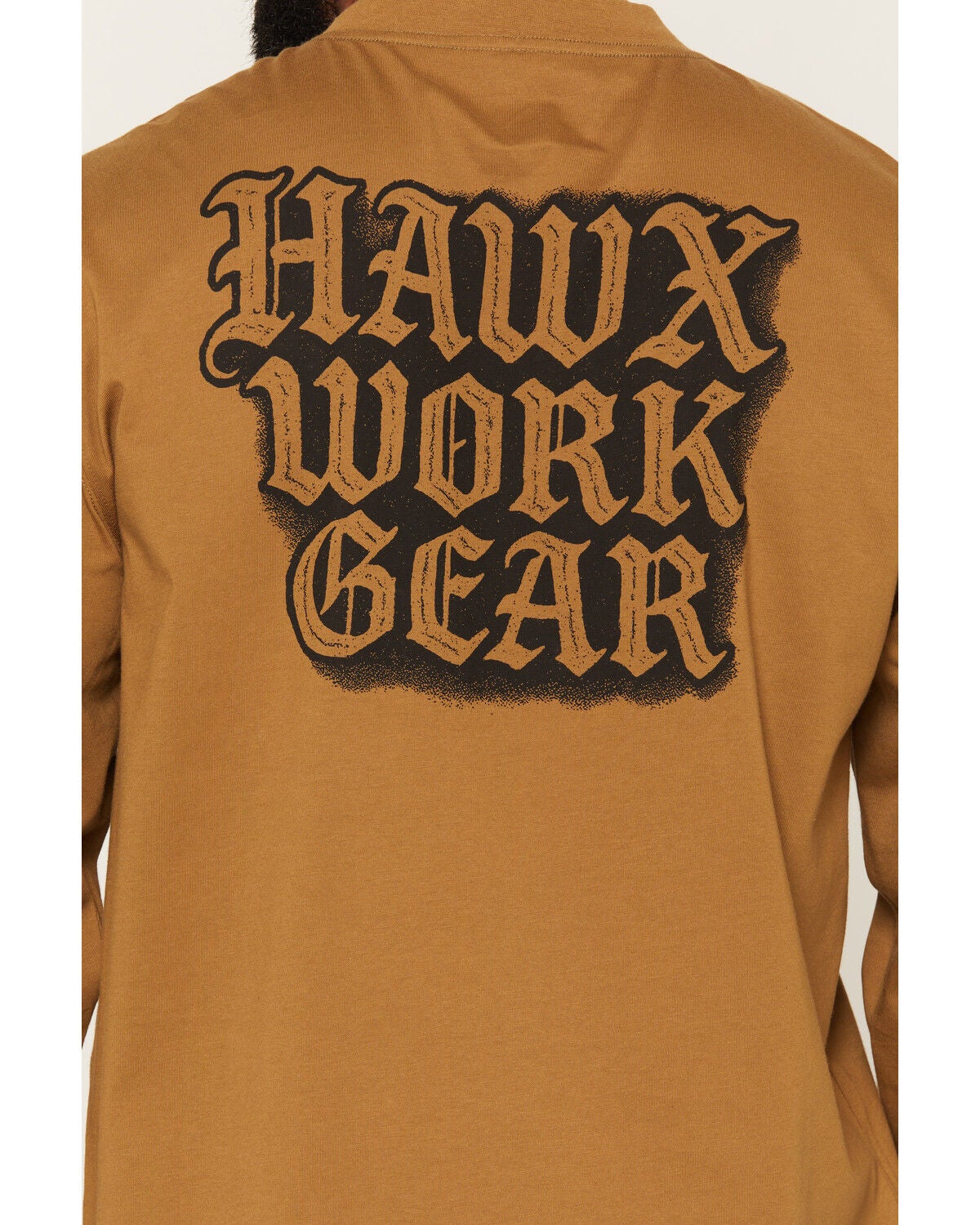 Image #4 - Hawx Men's Work Gear Long Sleeve Graphic Work T-Shirt, Tan, hi-res