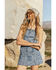 Image #2 - Cleo + Wolf Women's Medium Wash Bandana Print Sleeveless Denim Mini Dress, Medium Wash, hi-res