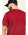 Hawx Men's Red Solid Pocket Short Sleeve Work T-Shirt , Red, hi-res