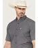 Image #2 - Ariat Men's Pro Series Caspian Plaid Print Short Sleeve Button-Down Western Shirt, Navy, hi-res