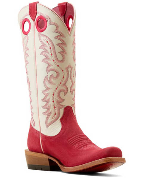 Ariat Women's Futurity Boon Roughout Western Boots - Square Toe , Pink, hi-res