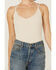 Image #2 - By Together Women's Ribbed Strappy Back Linen Cami , Cream, hi-res