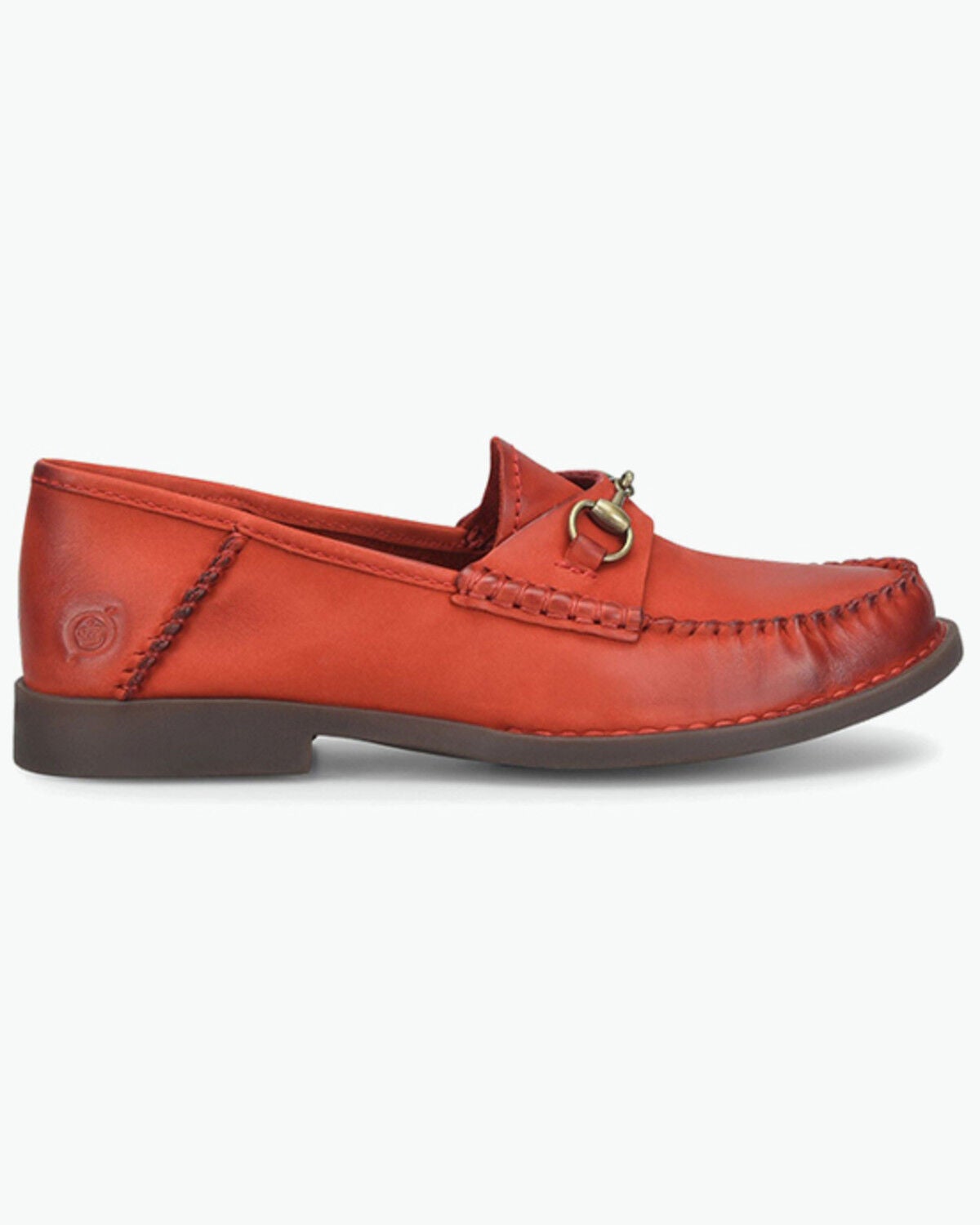 Image #2 - Born Women's Margo Loafers - Moc Toe, Red, hi-res