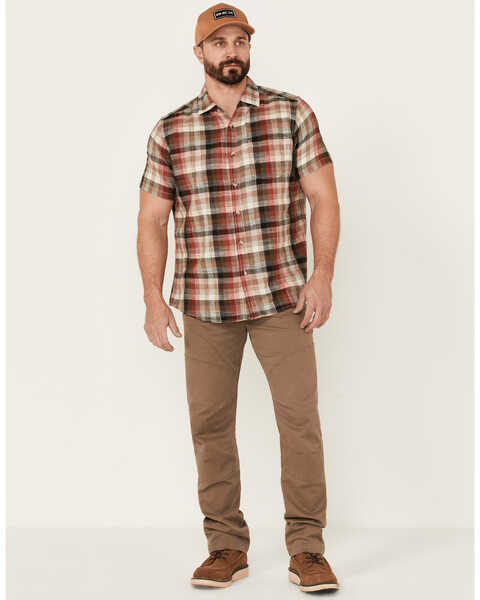 Image #2 - North River Men's Earth Crosshatch Large Plaid Short Sleeve Button Down Western Shirt , Multi, hi-res