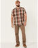 Image #2 - North River Men's Earth Crosshatch Large Plaid Short Sleeve Button Down Western Shirt , Multi, hi-res