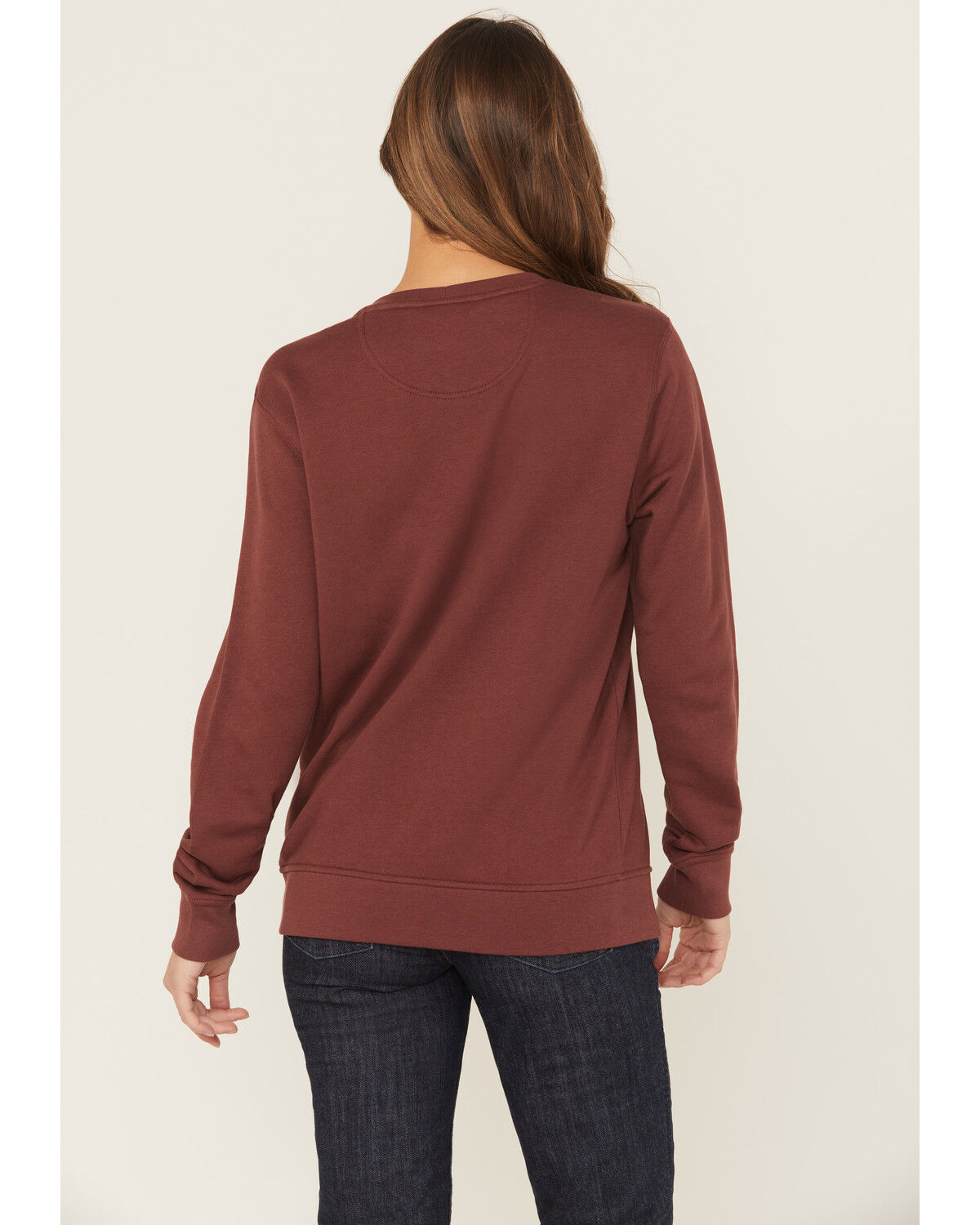 Image #4 - Carhartt Women's TENCEL™ Fiber Series Relaxed Fit Graphic Sweatshirt, Wine, hi-res