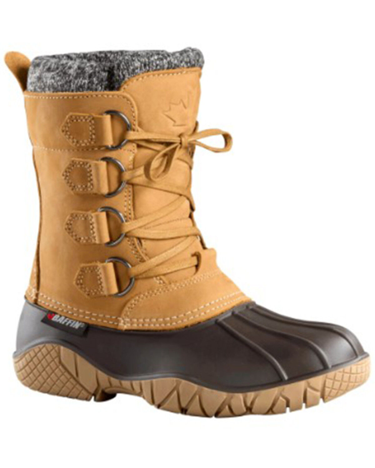 Image #1 - Baffin Women's Yellowknife Cuff Work Boots - Soft Toe, Tan, hi-res