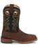 Image #2 - Justin Men's Big News Western Boots - Broad Square Toe, Brown, hi-res