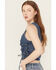 Image #2 - Saints & Hearts Women's Medium Wash Side Tie Button-Down Denim Vest, Medium Wash, hi-res