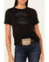 Image #3 - Stetson Women's Horseshoe Short Sleeve Graphic Tee, Black, hi-res