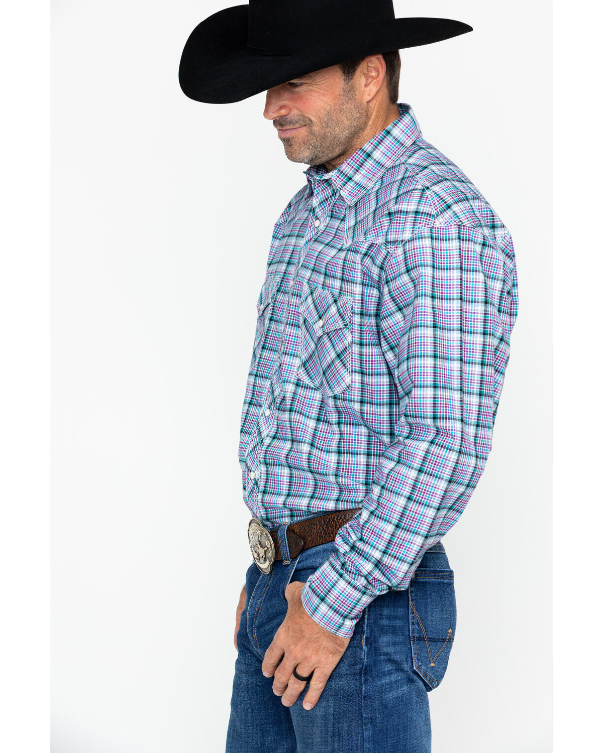 Image #4 - Wrangler 20X Men's Competition Advanced Comfort Long Sleeve Snap Western Shirt, , hi-res