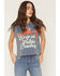 Image #1 - Country Deep Women's Keep Walkin' Graphic Muscle Tank, Navy, hi-res