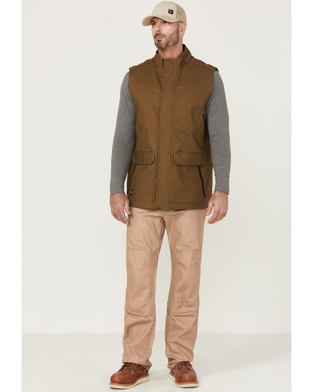 Image #2 - Hawx Men's Olive Tejon Insulated Stretch Work Vest, Olive, hi-res
