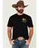 Image #2 - Riot Society Men's Boot Barn Exclusive Monarch Short Sleeve Graphic T-Shirt, Black, hi-res