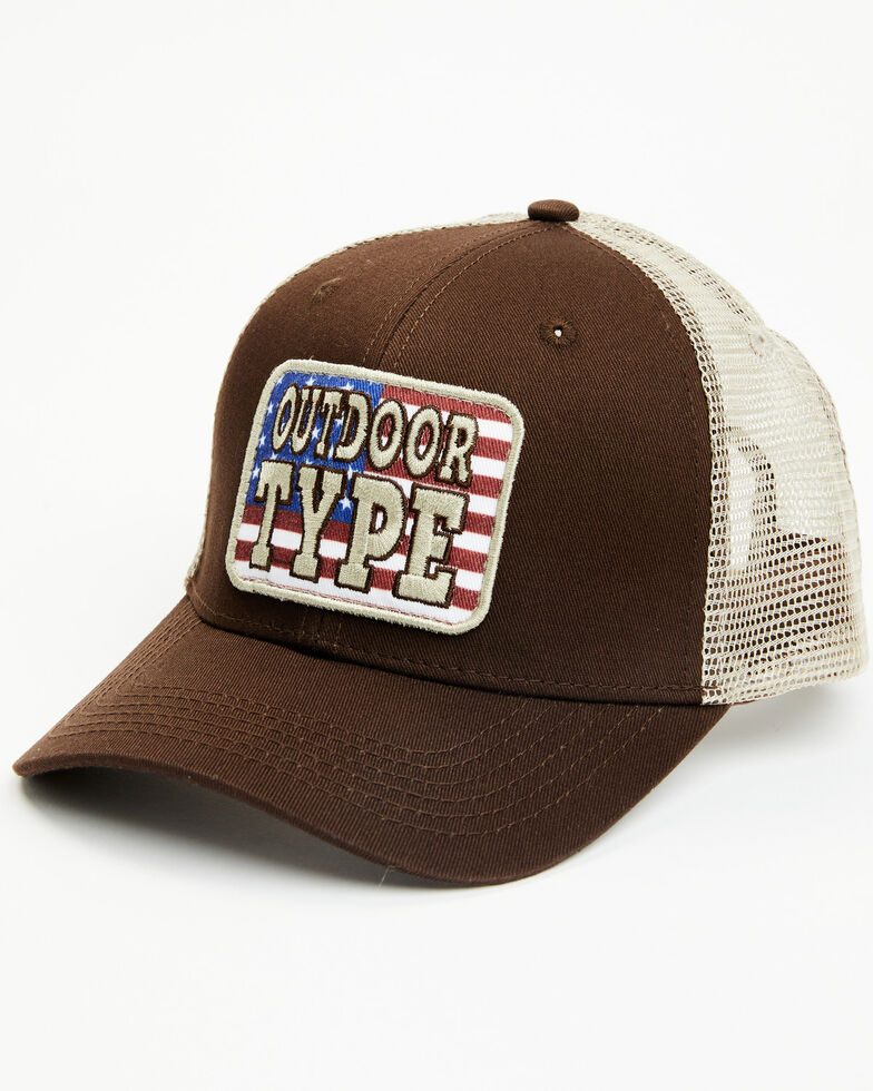 Brothers Sons Men S Outdoors Type American Flag Patch Mesh Back Ball Cap Country Outfitter