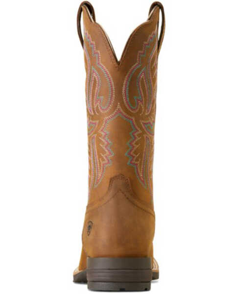 Image #3 - Ariat Women's Hybrid Ranchwork Distressed Western Boots - Broad Square Toe , Brown, hi-res
