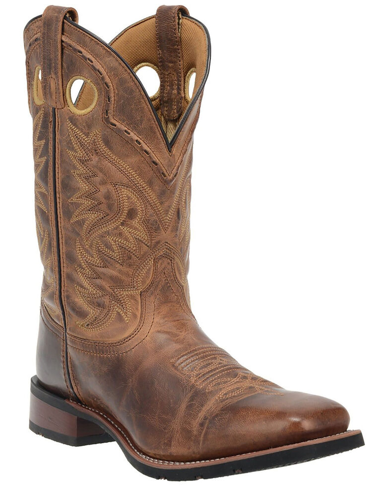 Laredo Men's Kane Western Boots - Wide Square Toe, Tan, hi-res
