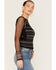 Image #2 - Shyanne Women's Beaded Mesh Crop Top, Black, hi-res