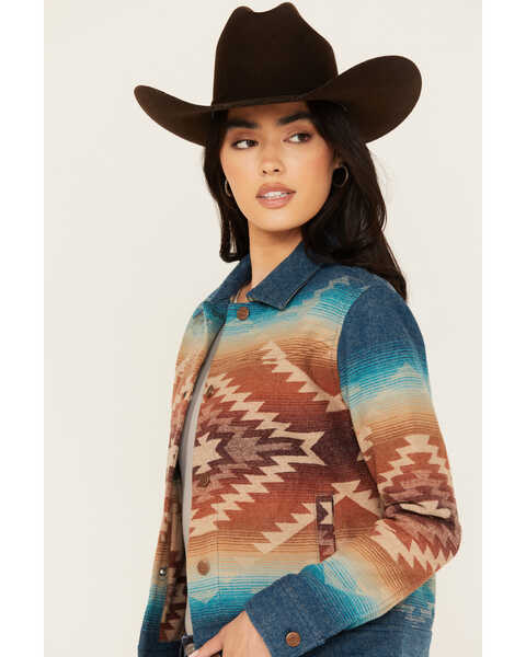 Image #2 - Pendleton Women's Canyon Wool Jacket , Turquoise, hi-res