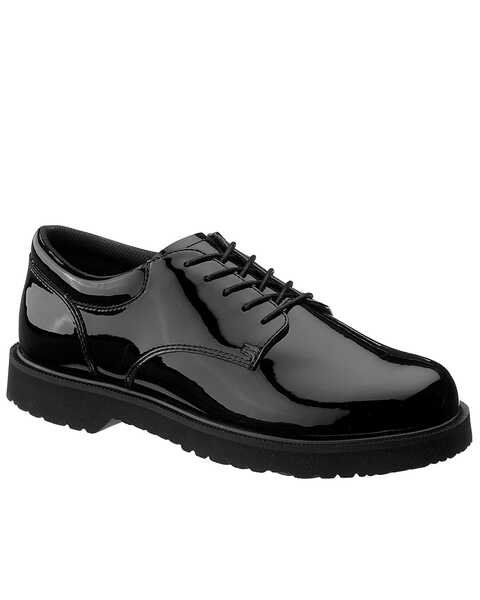 Image #1 - Bates Men's High Gloss Duty Oxford Shoes, Black, hi-res